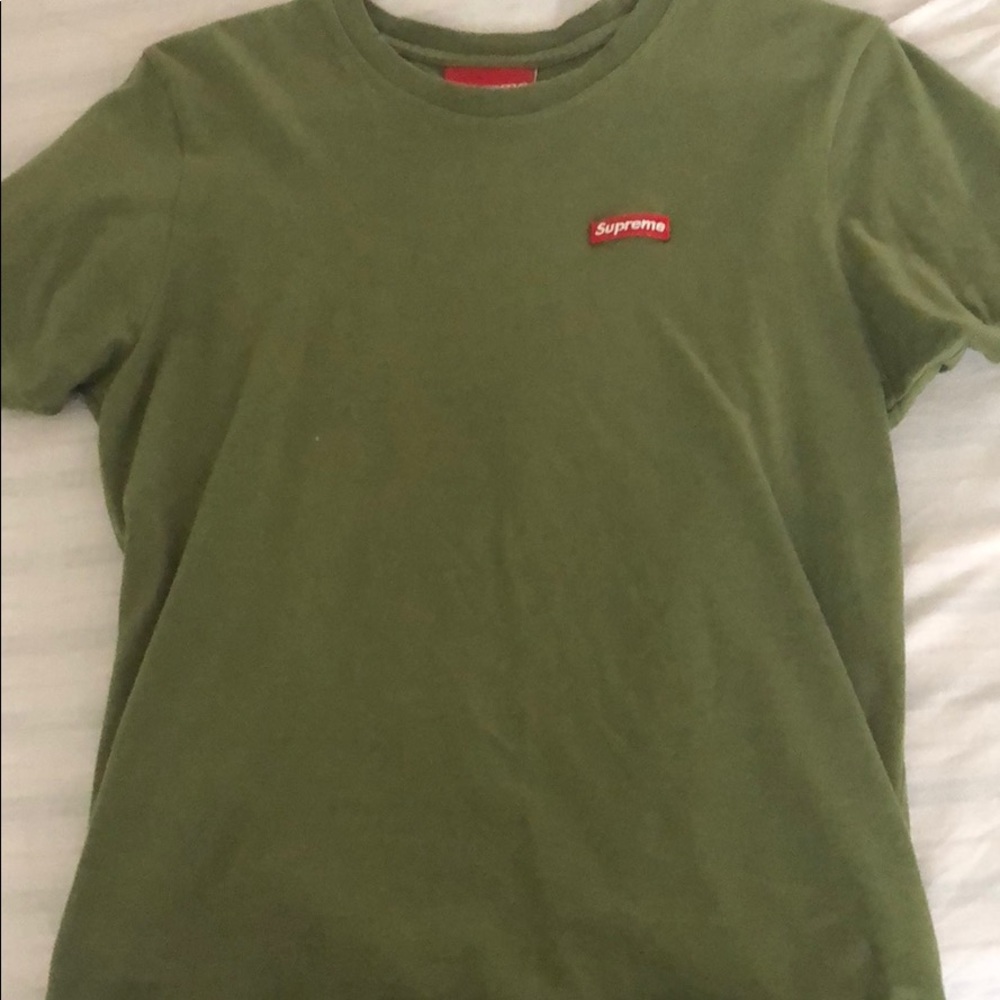 Supreme green t shirt